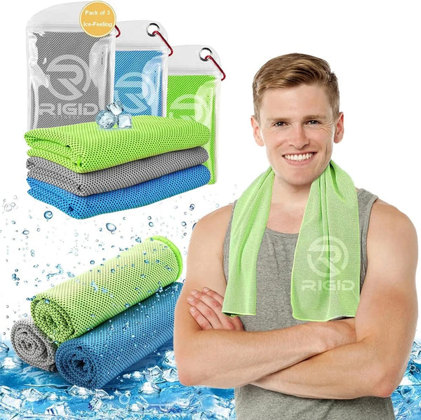 Cooling Towel Ice Towel, Soft Breathable Chilly Towel, Microfiber Towel for Yoga, Sport, Running, Gym, Workout, Camping, Fitness, Workout & More Activities (40"x12"),