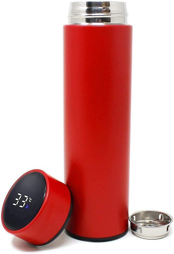 Smart LED Temperature Water Bottle 500ml | Stainless Steel Hot & Cold Bottles with Vacuum Thermos Flask Temperature Water Bottle, Smart Thermos Water Bottle, LED Temperature Display Vacuum Flask Thermos, 500ML Stainless Steel Intelligent Hot Cold Vacuum F