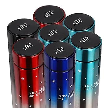 Smart LED Temperature Water Bottle 500ml | Stainless Steel Hot & Cold Bottles with Vacuum Thermos Flask Temperature Water Bottle, Smart Thermos Water Bottle, LED Temperature Display Vacuum Flask Thermos, 500ML Stainless Steel Intelligent Hot Cold Vacuum F