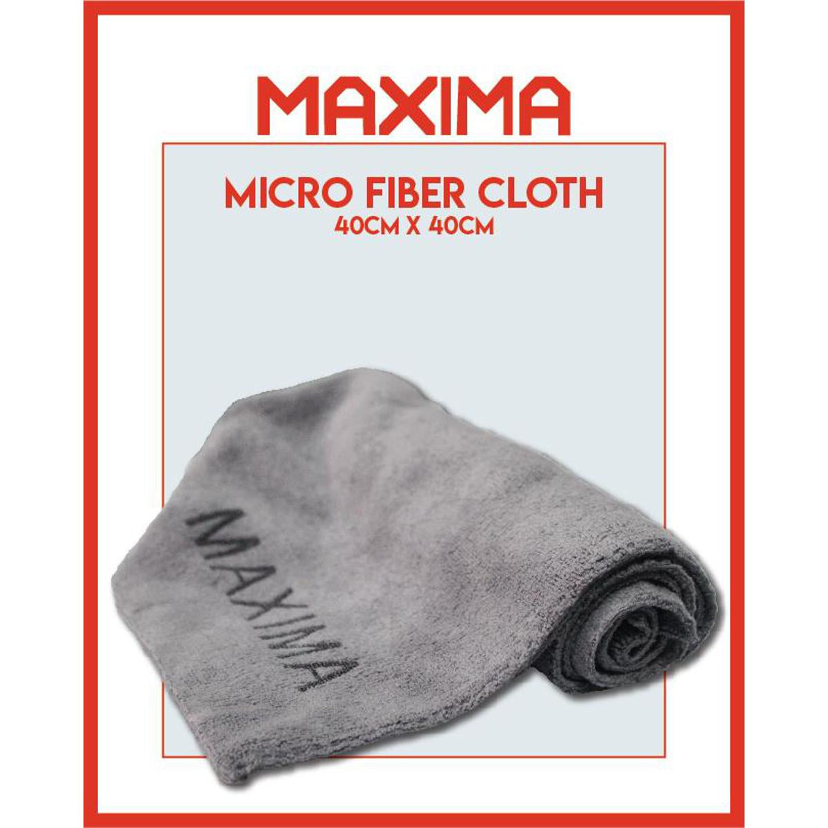 MAXIMA TOP QUALITY MICROFIBER CLOTH - GREY - SIZE 40CM X 40CM