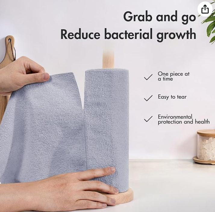 Microfiber Ultra Absorbent, Washable Cleaning Towel Roll of 20 Sheets. Easily Detachable (Great to use for Car, Gym, Sports, Kitchen)