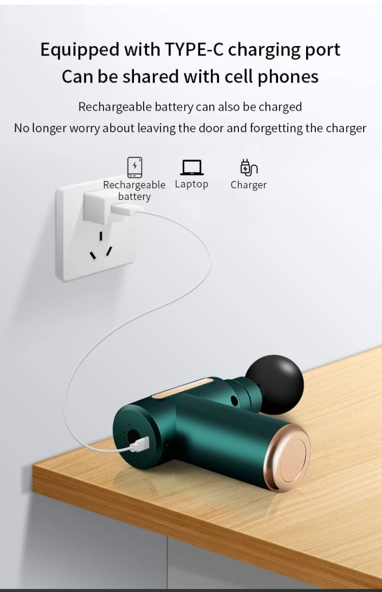 Adjustable Speed, Quiet Motor, Cordless Rechargeable Body Massager for Sports Recovery, Gym, Fitness, Neck, Back, Leg & Shoulder Relaxation