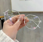 Eldorado Transparent Lightweight Anti Glare UV Eyeglasses For Men and Women White Glasses for Boys and Girls