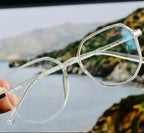 Eldorado Transparent Lightweight Anti Glare UV Eyeglasses For Men and Women White Glasses for Boys and Girls