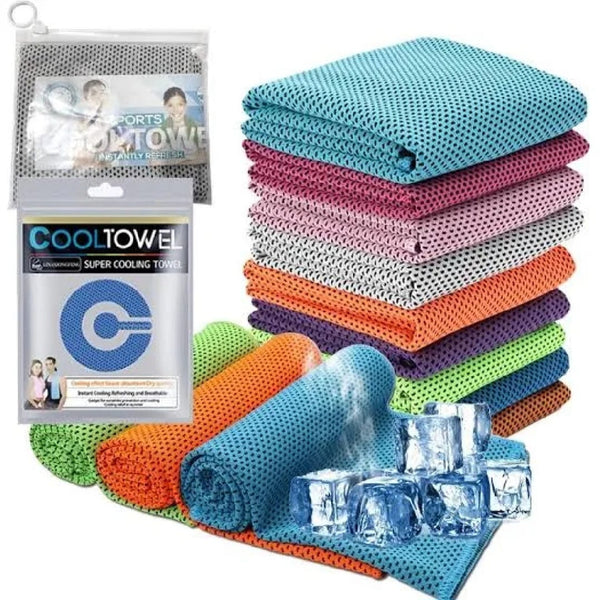 Cooling Towel Ice Towel, Soft Breathable Chilly Towel, Microfiber Towel for Yoga, Sport, Running, Gym, Workout, Camping, Fitness, Workout & More Activities (40"x12"),