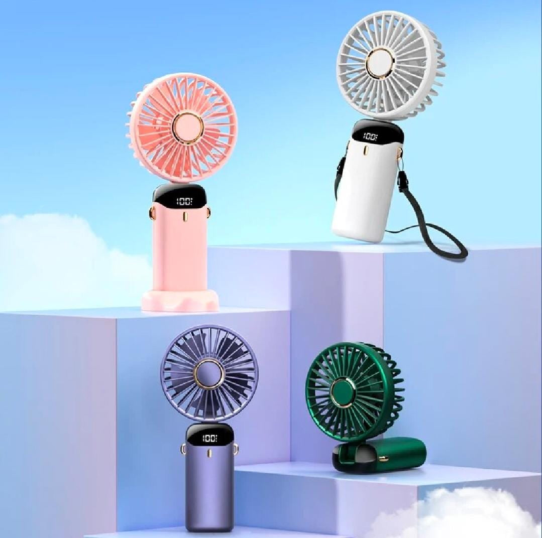 Mini Fan Rechargeable /Hanheld Desktop USB Fan Electric Portable Mini Desk Fan for Kids - Rechargeable USB Battery - Handheld Fan with Adjustable Speed - Versatile Usage