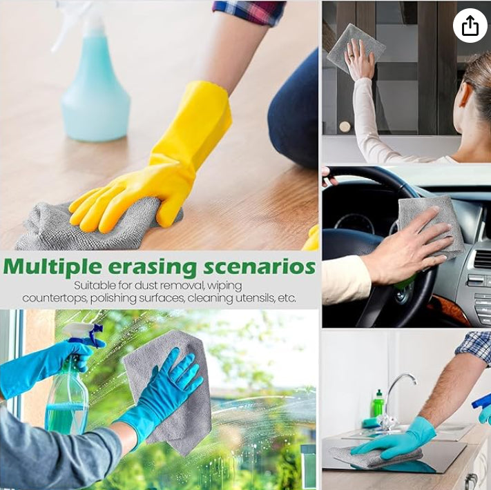 Microfiber Ultra Absorbent, Washable Cleaning Towel Roll of 20 Sheets. Easily Detachable (Great to use for Car, Gym, Sports, Kitchen)