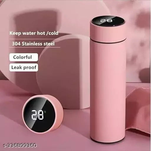 Smart LED Temperature Water Bottle 500ml | Stainless Steel Hot & Cold Bottles with Vacuum Thermos Flask Temperature Water Bottle, Smart Thermos Water Bottle, LED Temperature Display Vacuum Flask Thermos, 500ML Stainless Steel Intelligent Hot Cold Vacuum F