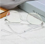 Eldorado Transparent Lightweight Anti Glare UV Eyeglasses For Men and Women White Glasses for Boys and Girls