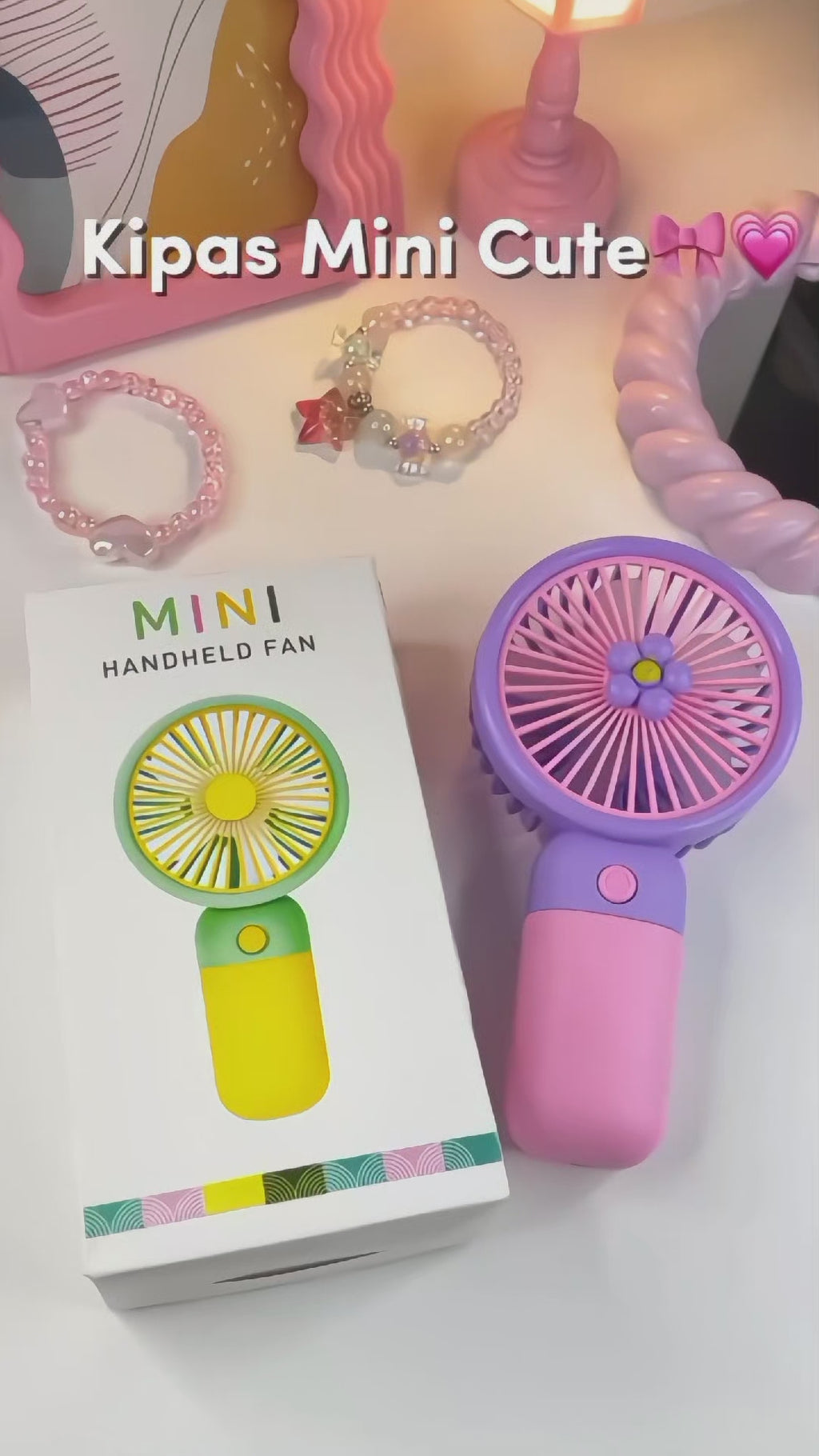 Mini Fan Rechargeable /Hanheld Desktop USB Fan Electric Portable Mini Desk Fan for Kids - Rechargeable USB Battery - Handheld Fan with Adjustable Speed - Versatile Usage