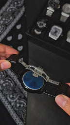 Trend Concept Magnetic Ball Watch Floating Pointer Mirror-less Dial Quartz Analog Watch for Boys/Men Roman Numeral Dial Waterproof Watch Leather Strap